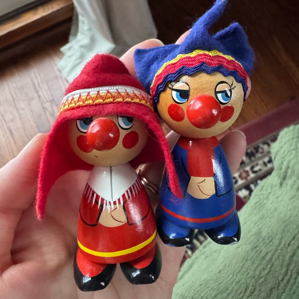 Vintage Fufel Scandinavian Wooden Figurines